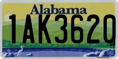 AL license plate 1AK3620