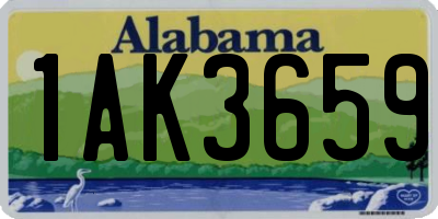 AL license plate 1AK3659