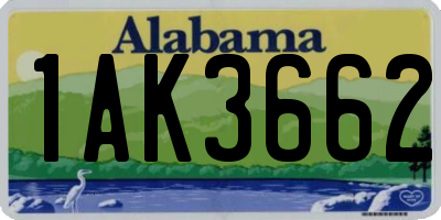 AL license plate 1AK3662