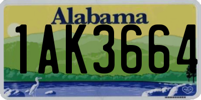 AL license plate 1AK3664