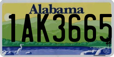 AL license plate 1AK3665