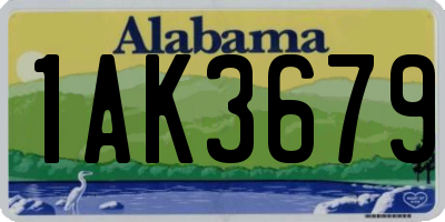 AL license plate 1AK3679
