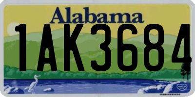 AL license plate 1AK3684