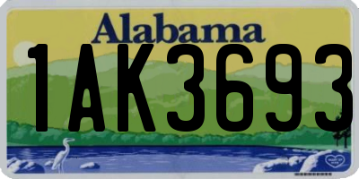 AL license plate 1AK3693