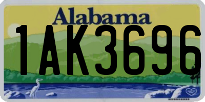 AL license plate 1AK3696
