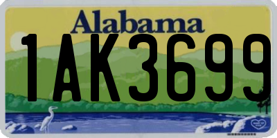 AL license plate 1AK3699