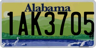 AL license plate 1AK3705