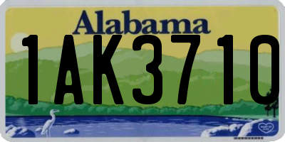 AL license plate 1AK3710