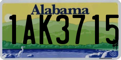 AL license plate 1AK3715