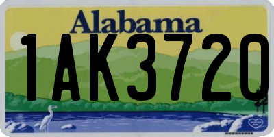 AL license plate 1AK3720