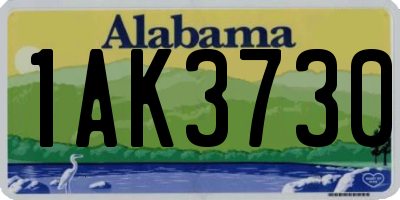 AL license plate 1AK3730