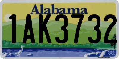AL license plate 1AK3732