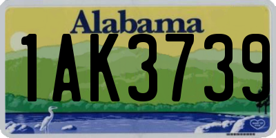 AL license plate 1AK3739