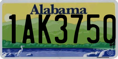 AL license plate 1AK3750