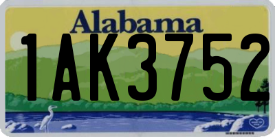 AL license plate 1AK3752