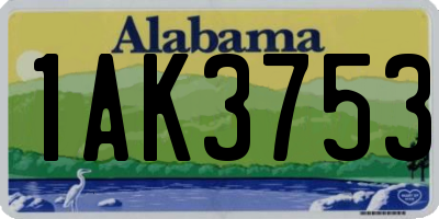 AL license plate 1AK3753