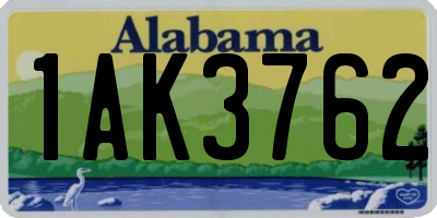 AL license plate 1AK3762
