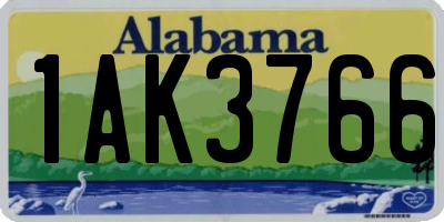 AL license plate 1AK3766