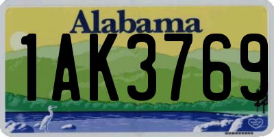 AL license plate 1AK3769