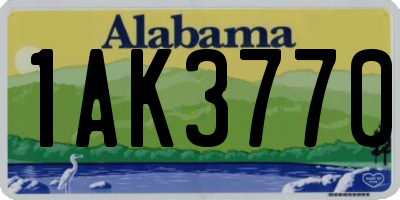 AL license plate 1AK3770