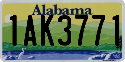 AL license plate 1AK3771