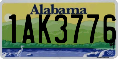 AL license plate 1AK3776