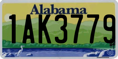 AL license plate 1AK3779