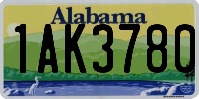 AL license plate 1AK3780