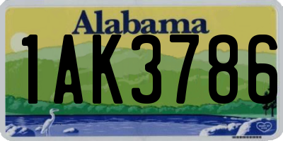 AL license plate 1AK3786