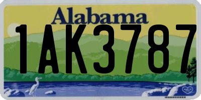 AL license plate 1AK3787