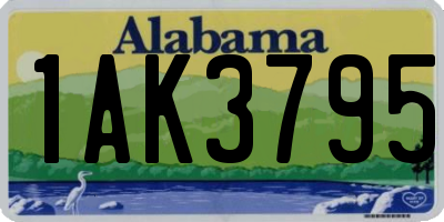 AL license plate 1AK3795