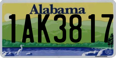 AL license plate 1AK3817
