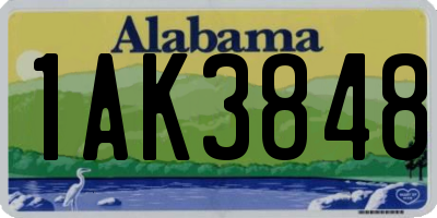 AL license plate 1AK3848
