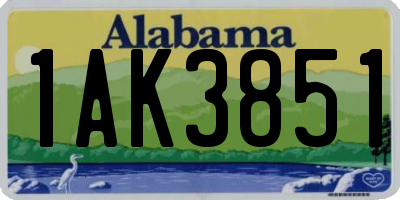 AL license plate 1AK3851