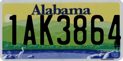 AL license plate 1AK3864
