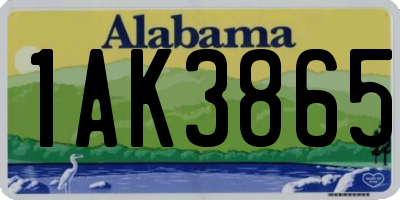 AL license plate 1AK3865
