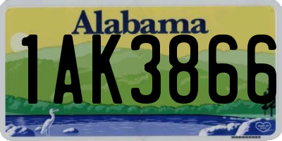 AL license plate 1AK3866