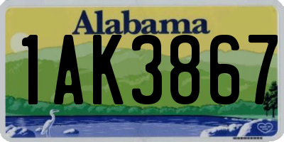 AL license plate 1AK3867