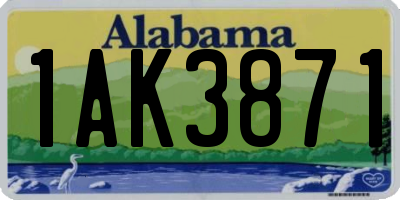 AL license plate 1AK3871