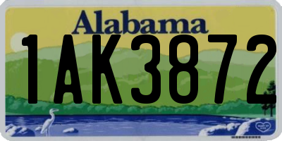 AL license plate 1AK3872