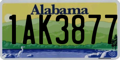AL license plate 1AK3877