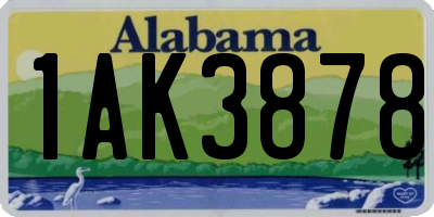 AL license plate 1AK3878