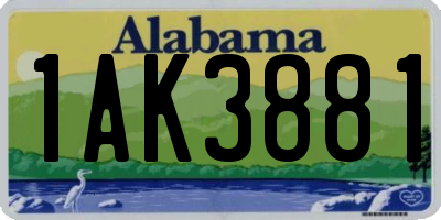 AL license plate 1AK3881
