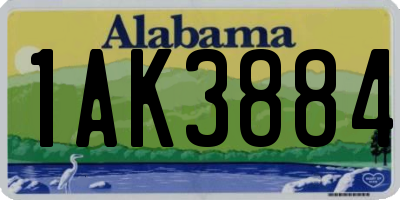 AL license plate 1AK3884