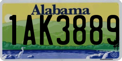 AL license plate 1AK3889