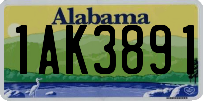 AL license plate 1AK3891