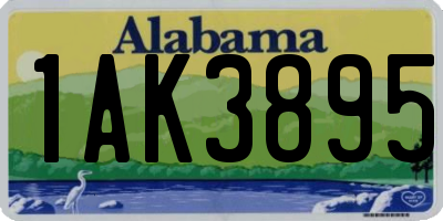 AL license plate 1AK3895