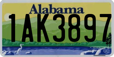 AL license plate 1AK3897