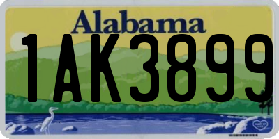 AL license plate 1AK3899