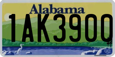 AL license plate 1AK3900